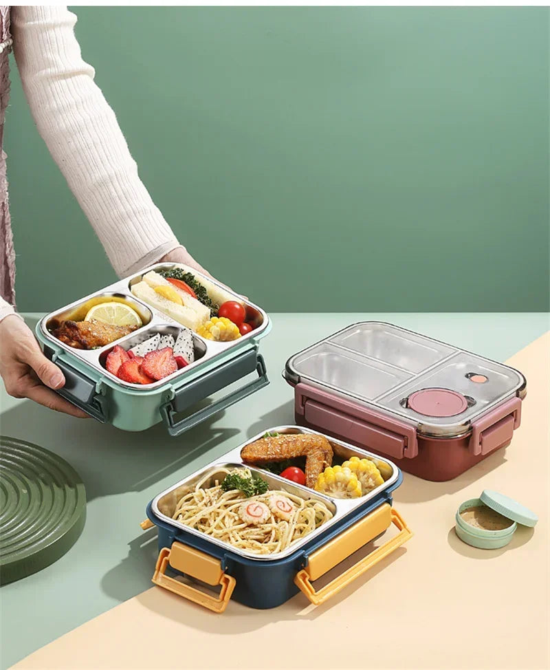 🍱  Bento Lunch Box –  Stainless Steel Leakproof & Compact with Tableware | 850ml