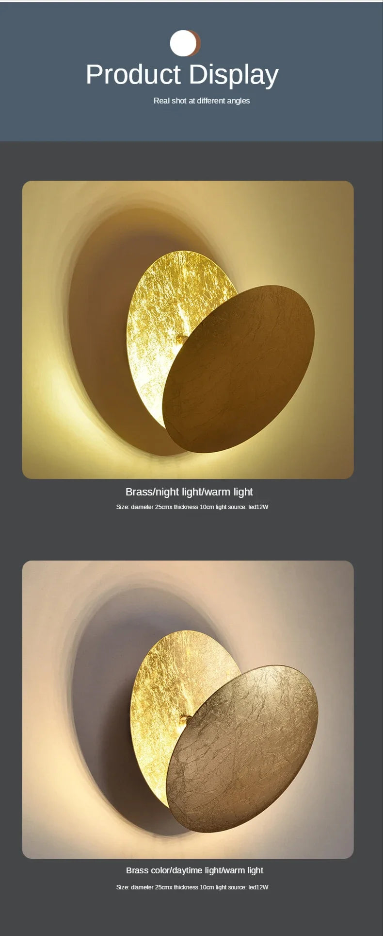 Wall Sconce - Modern Scandinavian Art in the shape of an eclipse