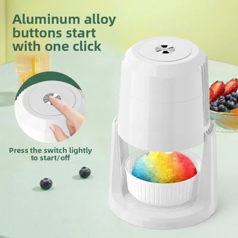 Electric Ice Shaver Machine – 2-Speed Adjustable Ice Crusher | Low Noise, High Output (3kg/min) | Household Ice Maker