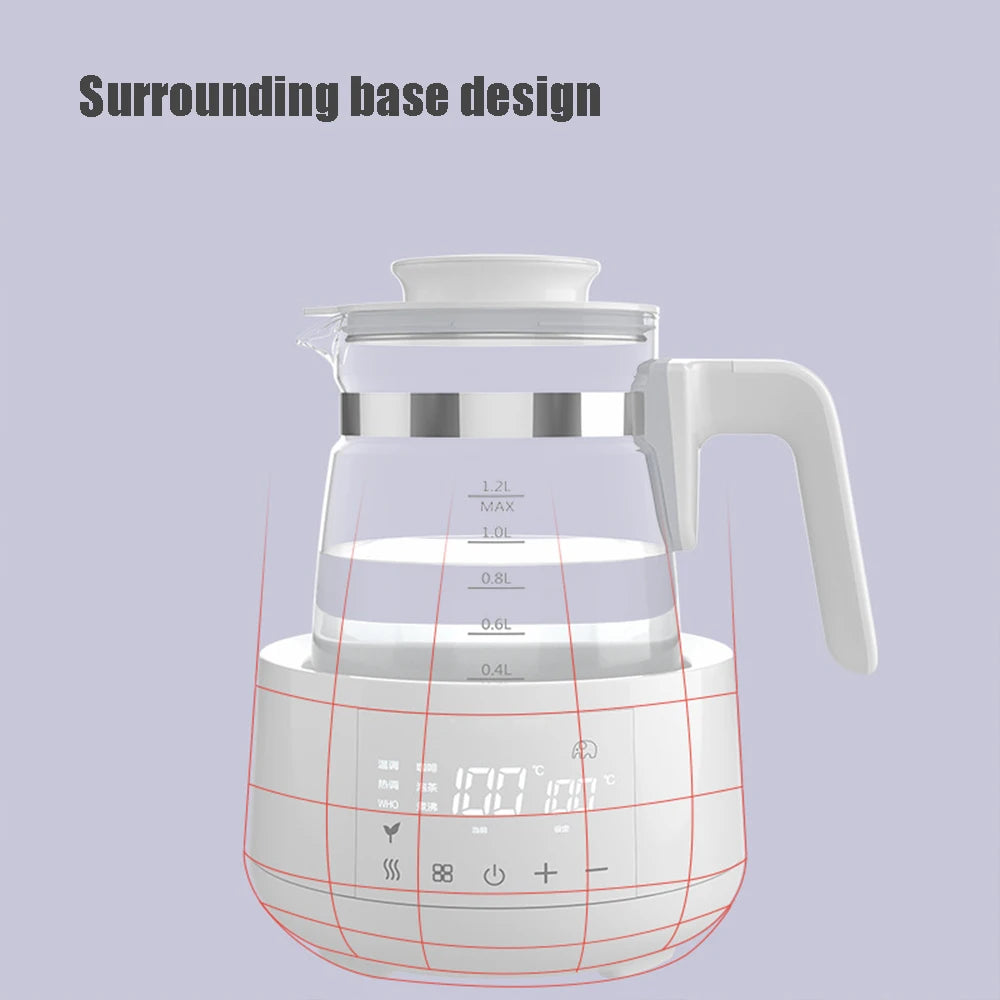 🍼 1.2L Smart Baby Kettle – 24H Thermostat Milk Warmer with Precise Temperature Control | 316L Stainless Steel