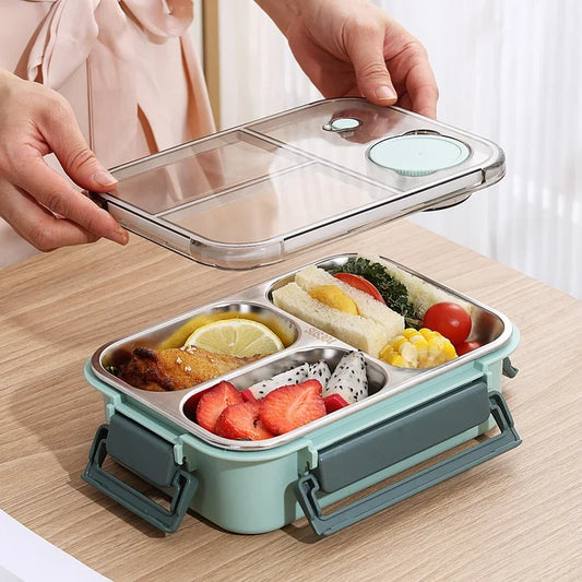 🍱  Bento Lunch Box –  Stainless Steel Leakproof & Compact with Tableware | 850ml