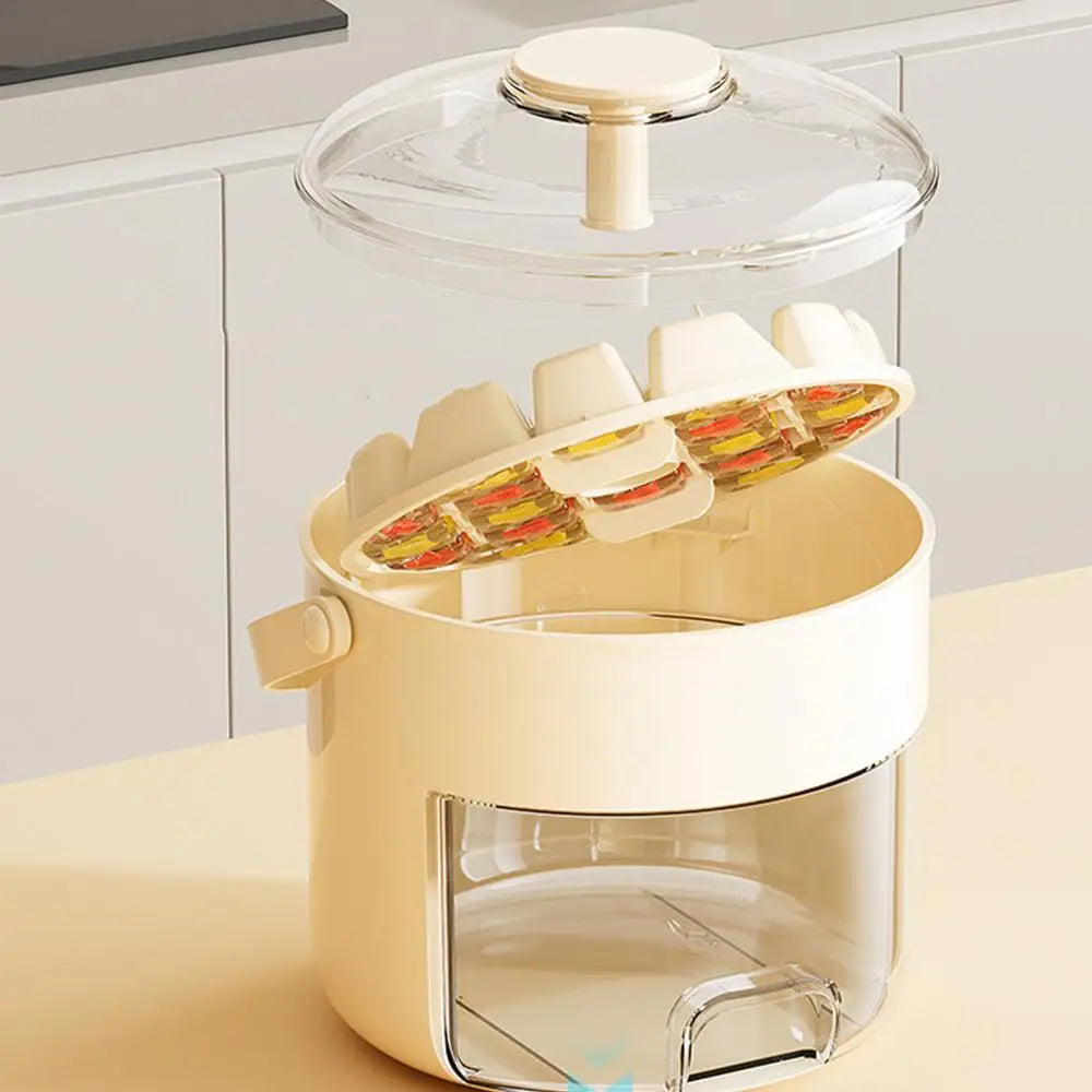 Ice Cube Tray with Lid & Bin – 2-in-1 Ice Maker & Storage Box | Portable with Scoop | Perfect for Home, Office, Camping