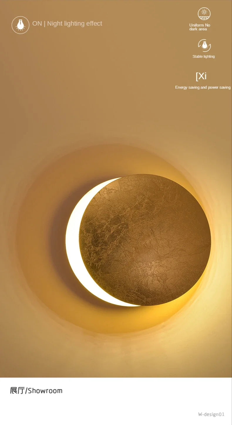 Wall Sconce - Modern Scandinavian Art in the shape of an eclipse