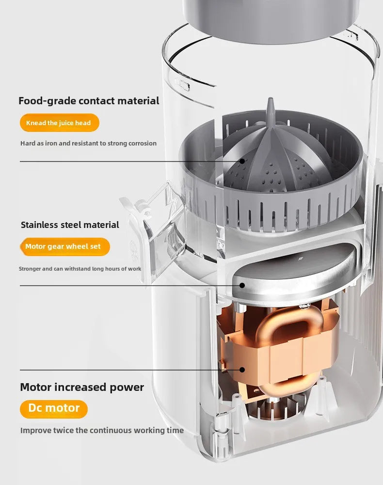 Extra-Large Orange Juicer – Whole Fruit Juice Extractor with Pulp Separation | Stainless Steel Vegetable Juicer for Home & Tea Shop