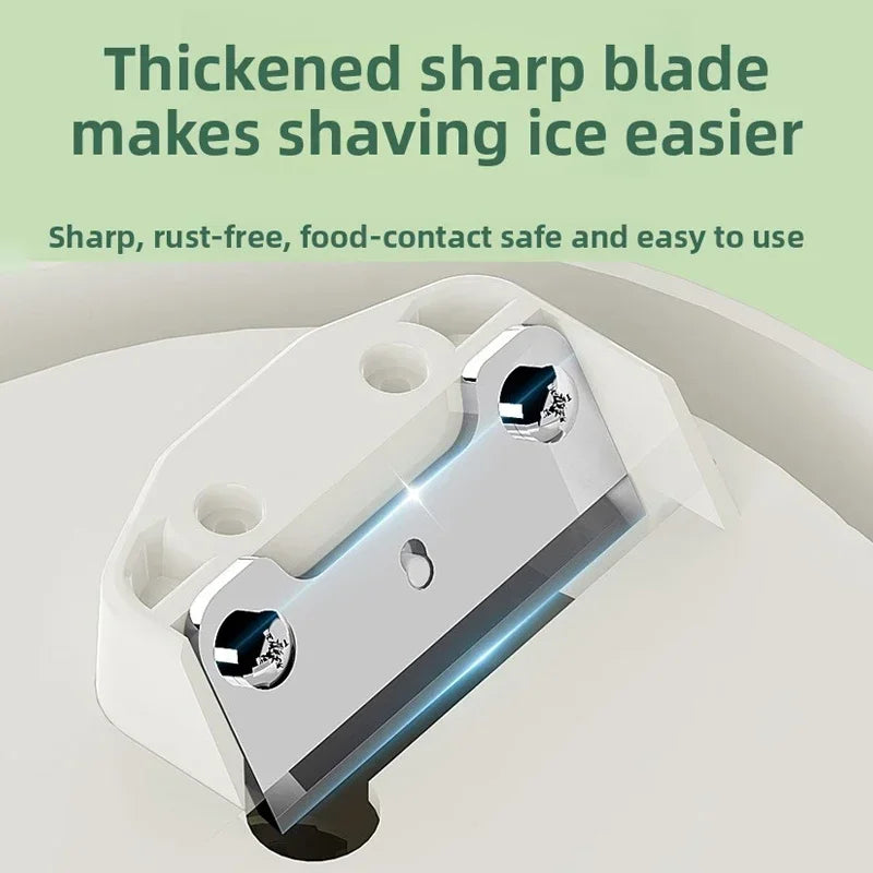 Electric Ice Shaver Machine – 2-Speed Adjustable Ice Crusher | Low Noise, High Output (3kg/min) | Household Ice Maker