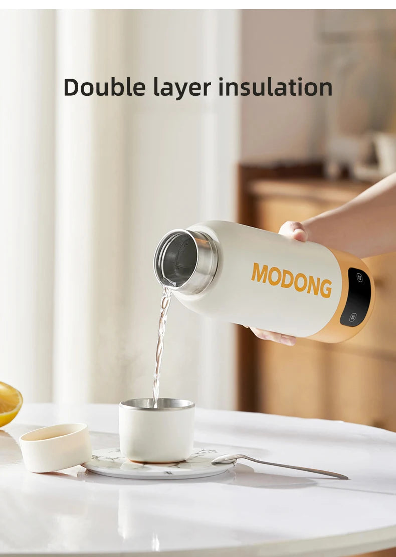 600ml Smart Travel Kettle – Portable Electric Heating Cup with Digital Display | Adjustable Temperature & 316 Stainless Steel | Fast Boil in 4–6 Min