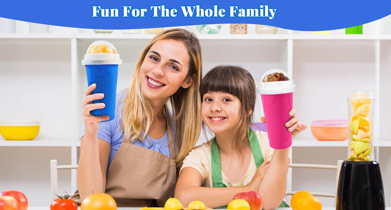 🍧 Quick-Freeze Slushy Maker Cup – 350ml DIY Smoothie & Milkshake Squeeze Cup | BPA-Free Silicone | Fun Summer Gift for Kids & Teens 🇨🇦