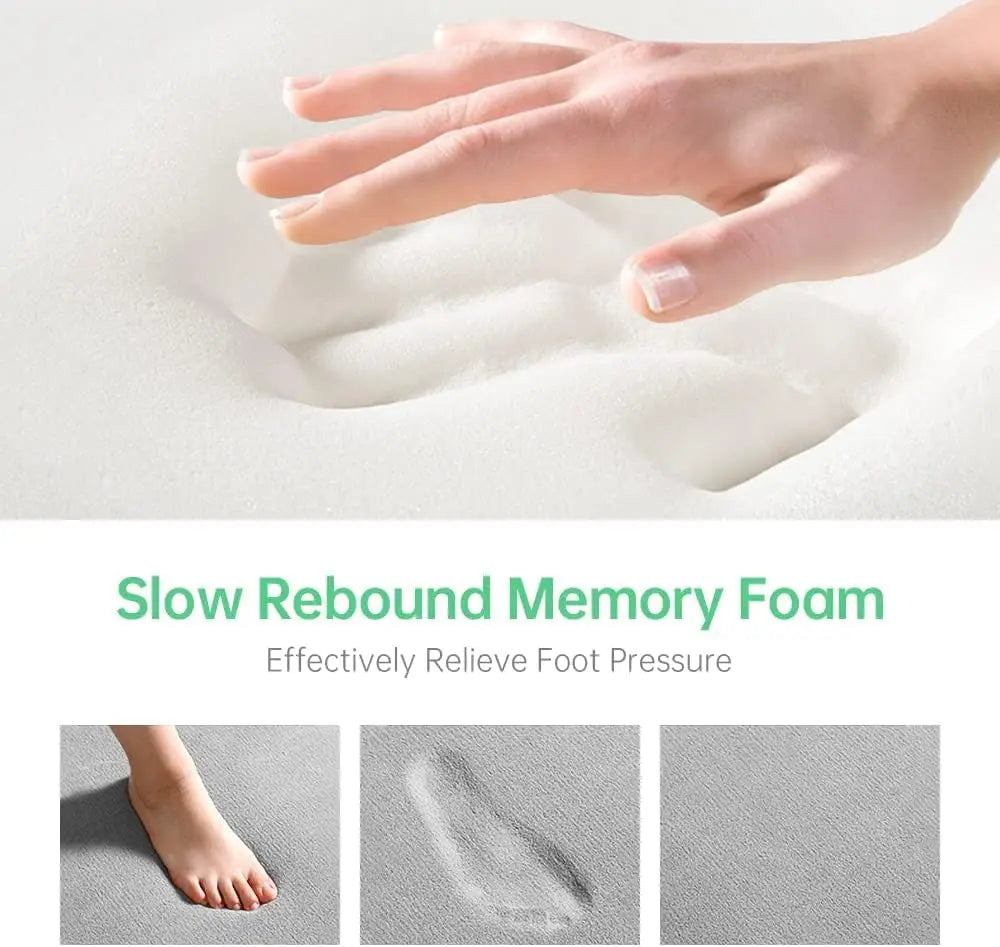 Bathroom Mat Non-slip Bathtub Basin Side Floor Carpet Memory Foam Super Absorbent Shower Room Mats Soft Bath Rug Bathroom Decor