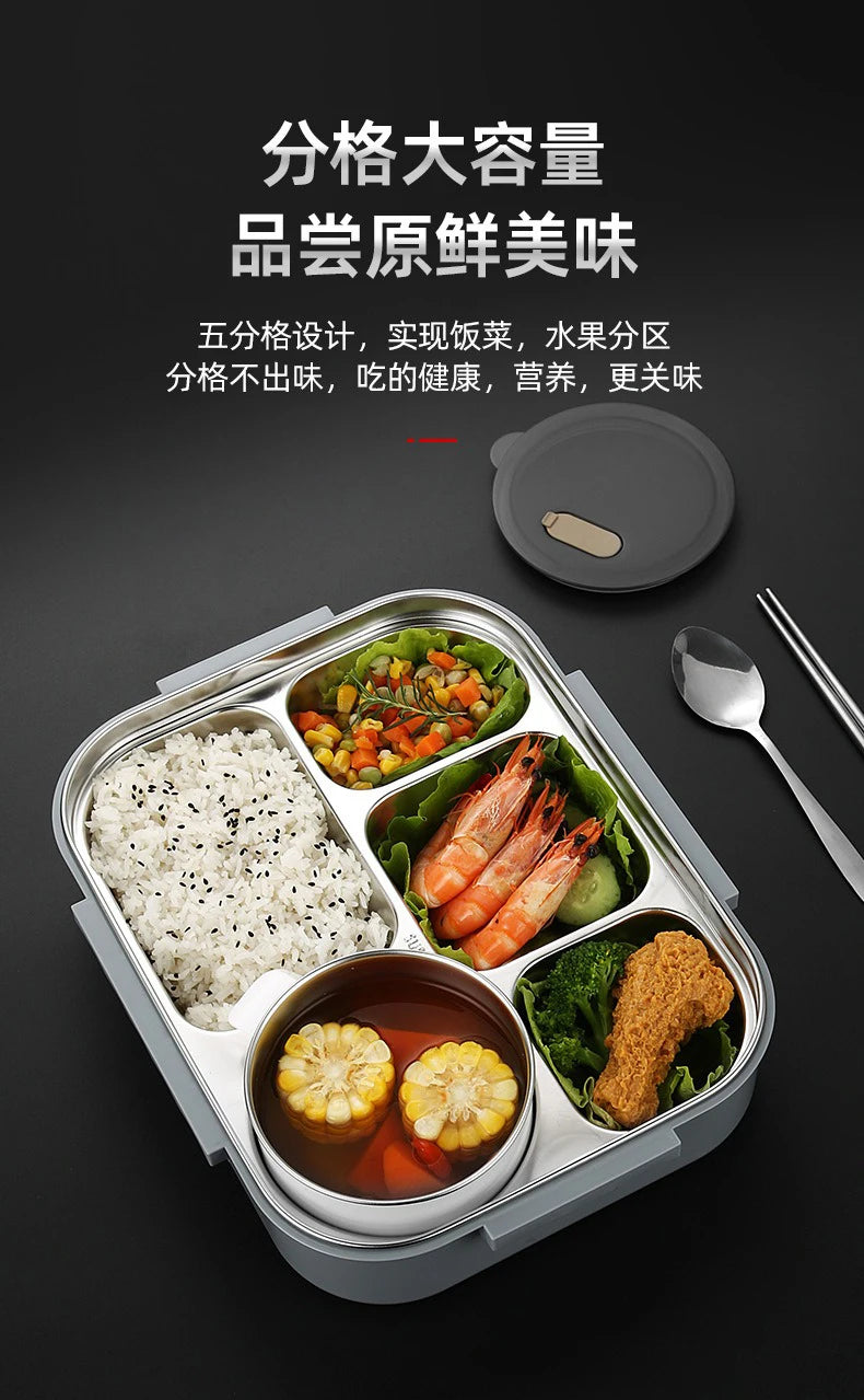 🥗 Stainless Steel Leak-Proof Lunch Box – 2800ML