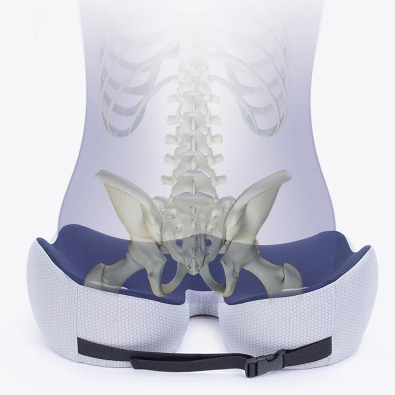 Adjustable Memory Foam Sit Bone Relief Seat Cushion