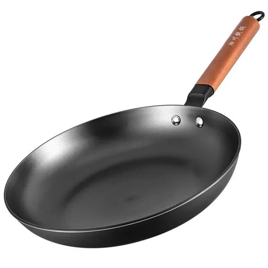 Cast Iron Non-Stick Frying Pan - Honeycomb Skillet | Gas & Induction Compatible | Eco-Friendly Uncoated Wok