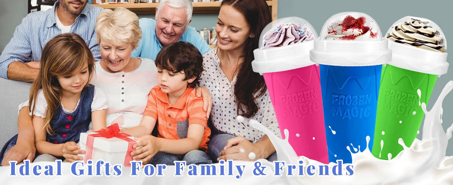 🍧 Quick-Freeze Slushy Maker Cup – 350ml DIY Smoothie & Milkshake Squeeze Cup | BPA-Free Silicone | Fun Summer Gift for Kids & Teens 🇨🇦