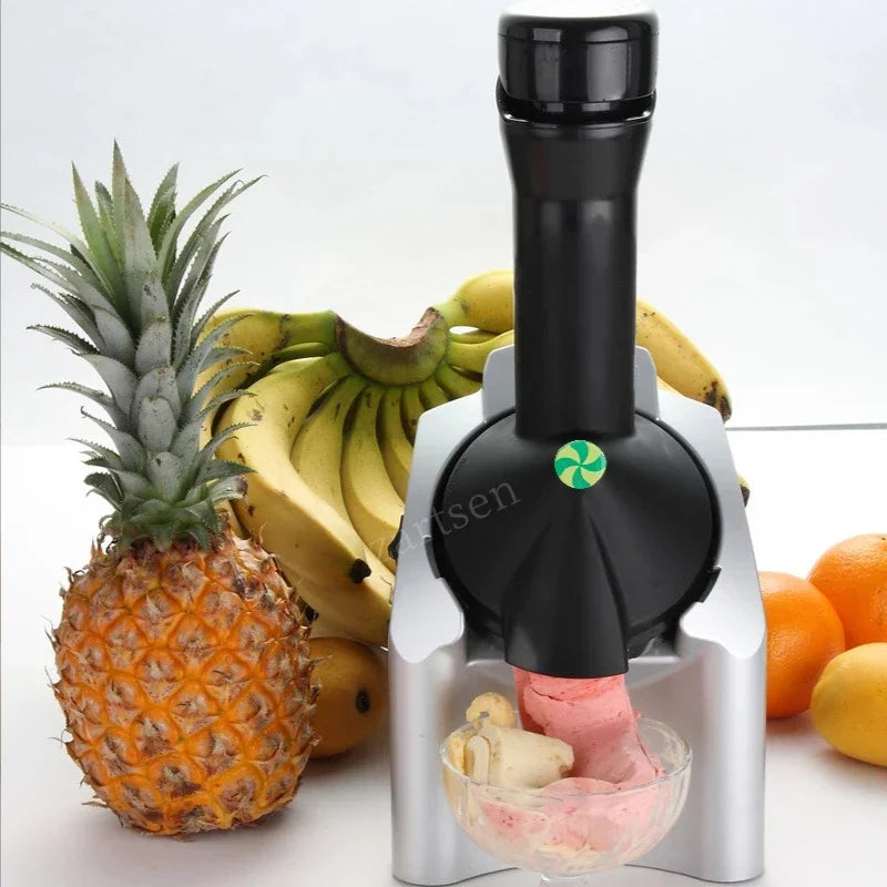 Compact Ice Cream & Smoothie Maker – Healthy Frozen Treats at Home | Silver & Black