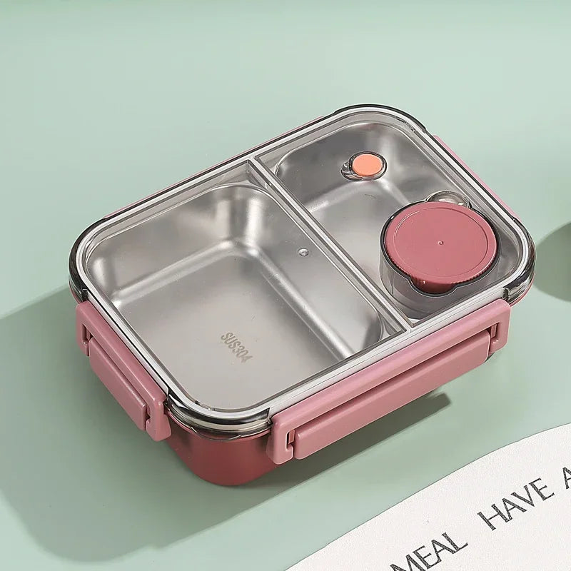 🍱  Bento Lunch Box –  Stainless Steel Leakproof & Compact with Tableware | 850ml