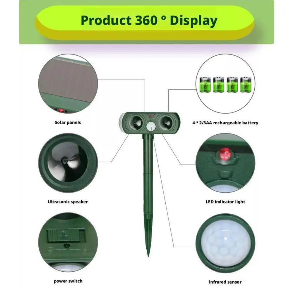 Infrared Solar Powered Animal Pest Repeller
