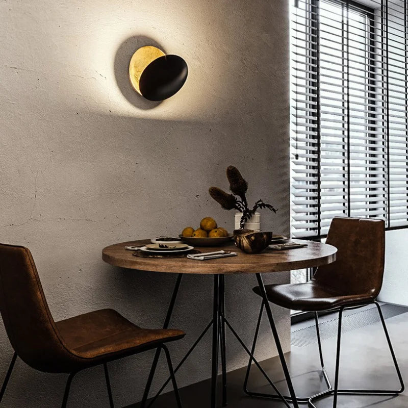Wall Sconce - Modern Scandinavian Art in the shape of an eclipse