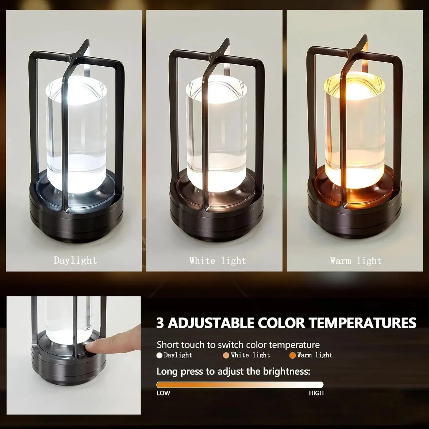 GGbingo Cordless Led Table Lamp Desk Lamps Outdoor Camping Atmosphere Light Restaurant Creative Beside Night Lights