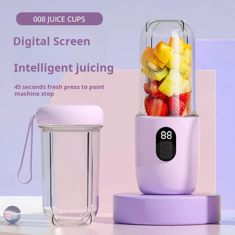 Portable USB Blender – 500ml Rechargeable Mini Juicer Bottle | Cordless Smoothie & Shake Maker with 1500mAh Battery