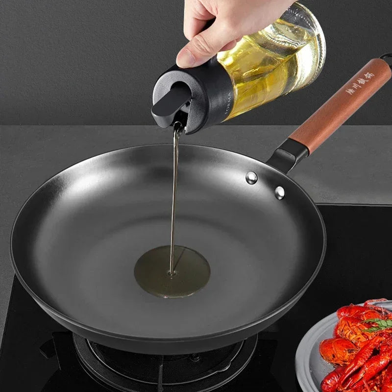 Cast Iron Non-Stick Frying Pan - Honeycomb Skillet | Gas & Induction Compatible | Eco-Friendly Uncoated Wok