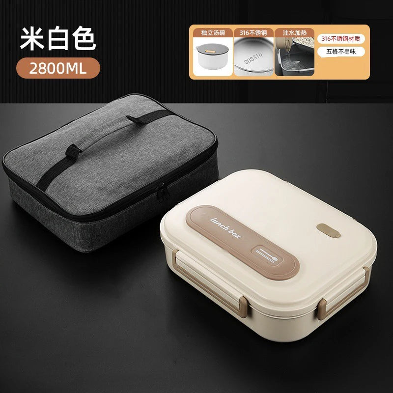 🥗 Stainless Steel Leak-Proof Lunch Box – 2800ML