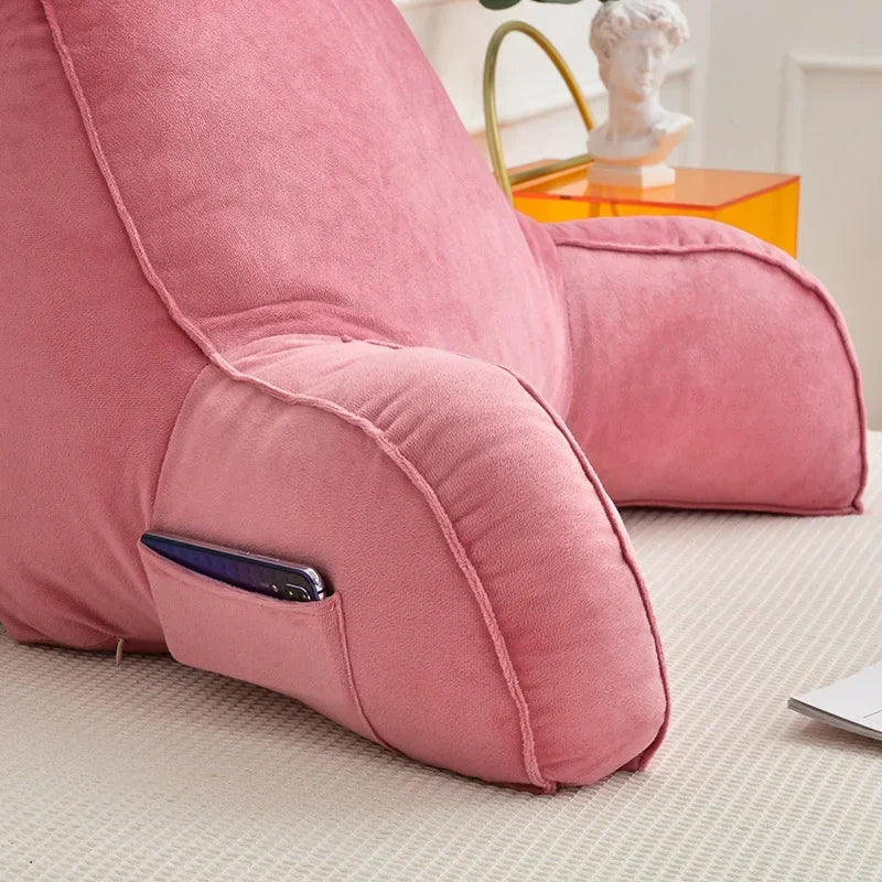 Backrest Pillow With Arms & Adjustable Headrest