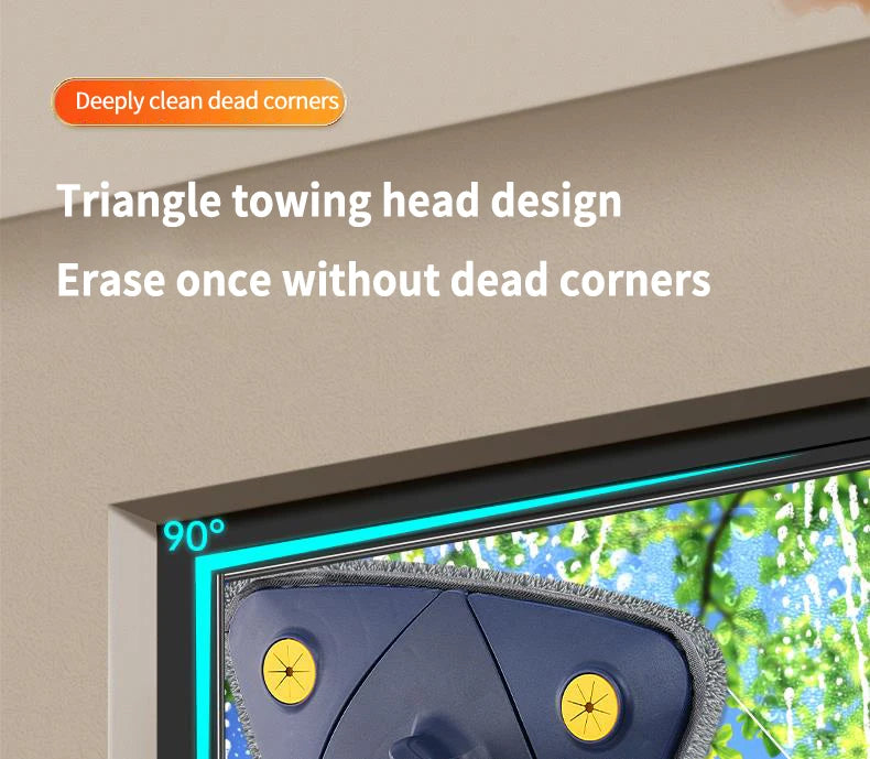360° rotating triangular broom Powerful self-wringing