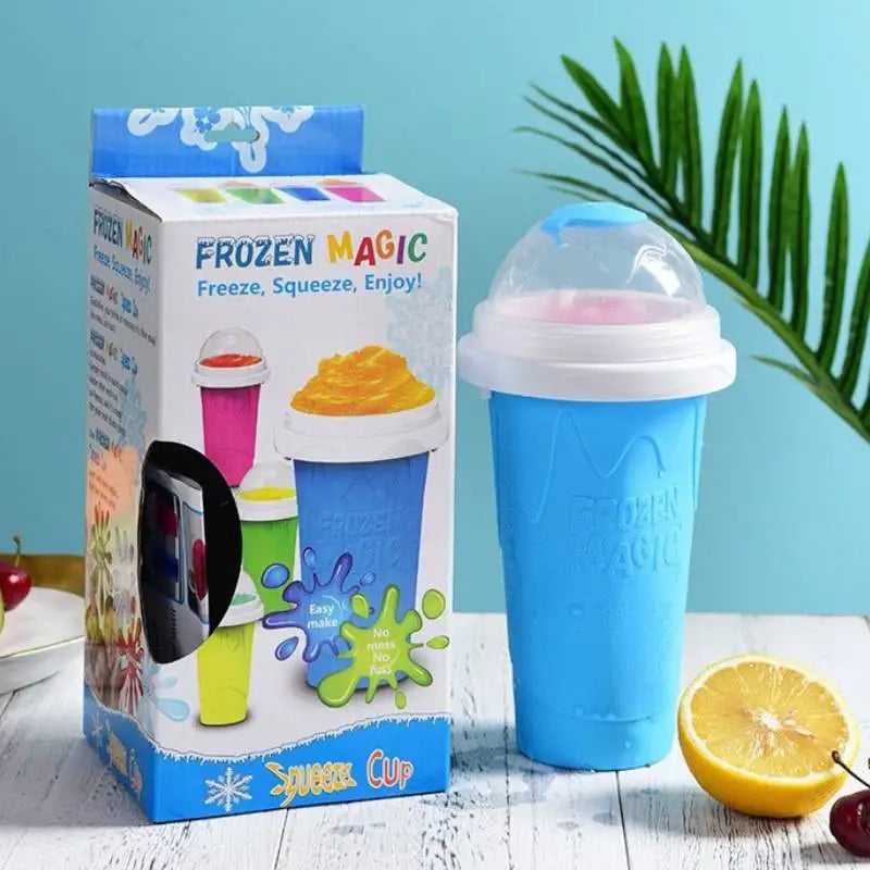 🍧 Quick-Freeze Slushy Maker Cup – 350ml DIY Smoothie & Milkshake Squeeze Cup | BPA-Free Silicone | Fun Summer Gift for Kids & Teens 🇨🇦
