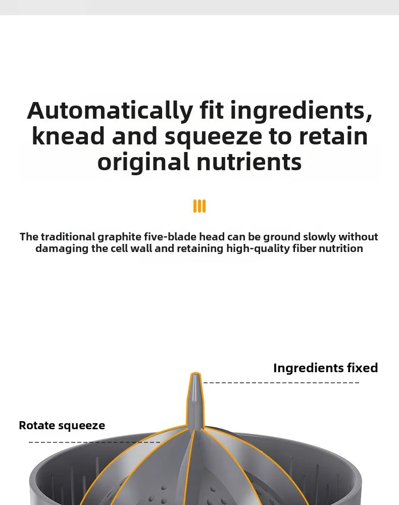 Extra-Large Orange Juicer – Whole Fruit Juice Extractor with Pulp Separation | Stainless Steel Vegetable Juicer for Home & Tea Shop