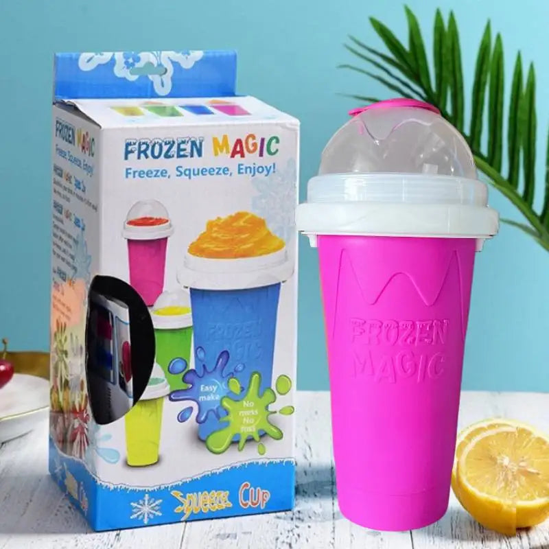 🍧 Quick-Freeze Slushy Maker Cup – 350ml DIY Smoothie & Milkshake Squeeze Cup | BPA-Free Silicone | Fun Summer Gift for Kids & Teens 🇨🇦