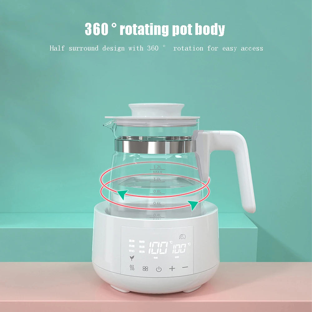 🍼 1.2L Smart Baby Kettle – 24H Thermostat Milk Warmer with Precise Temperature Control | 316L Stainless Steel