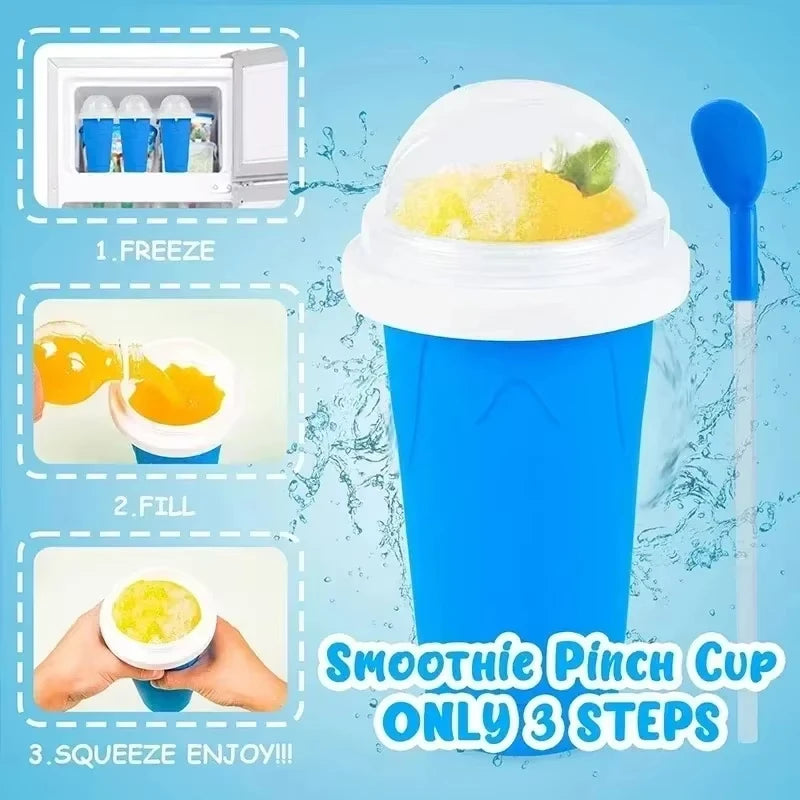 🍧 Quick-Freeze Slushy Maker Cup – 350ml DIY Smoothie & Milkshake Squeeze Cup | BPA-Free Silicone | Fun Summer Gift for Kids & Teens 🇨🇦