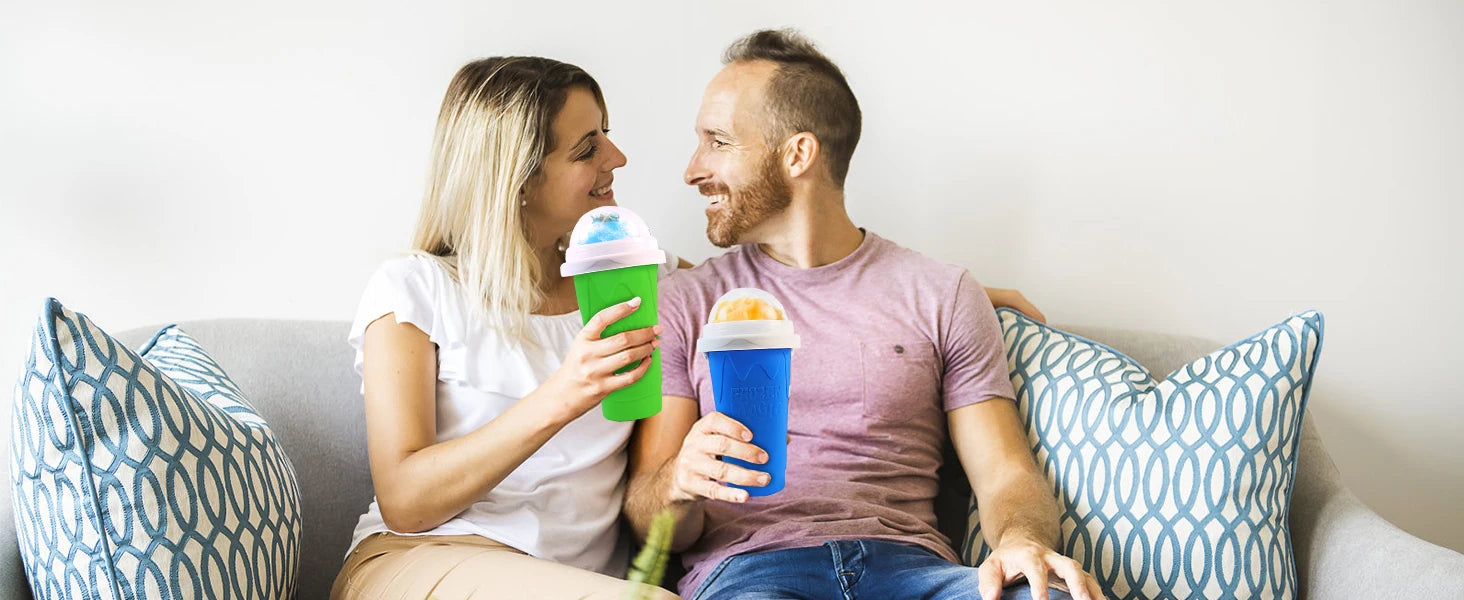 🍧 Quick-Freeze Slushy Maker Cup – 350ml DIY Smoothie & Milkshake Squeeze Cup | BPA-Free Silicone | Fun Summer Gift for Kids & Teens 🇨🇦