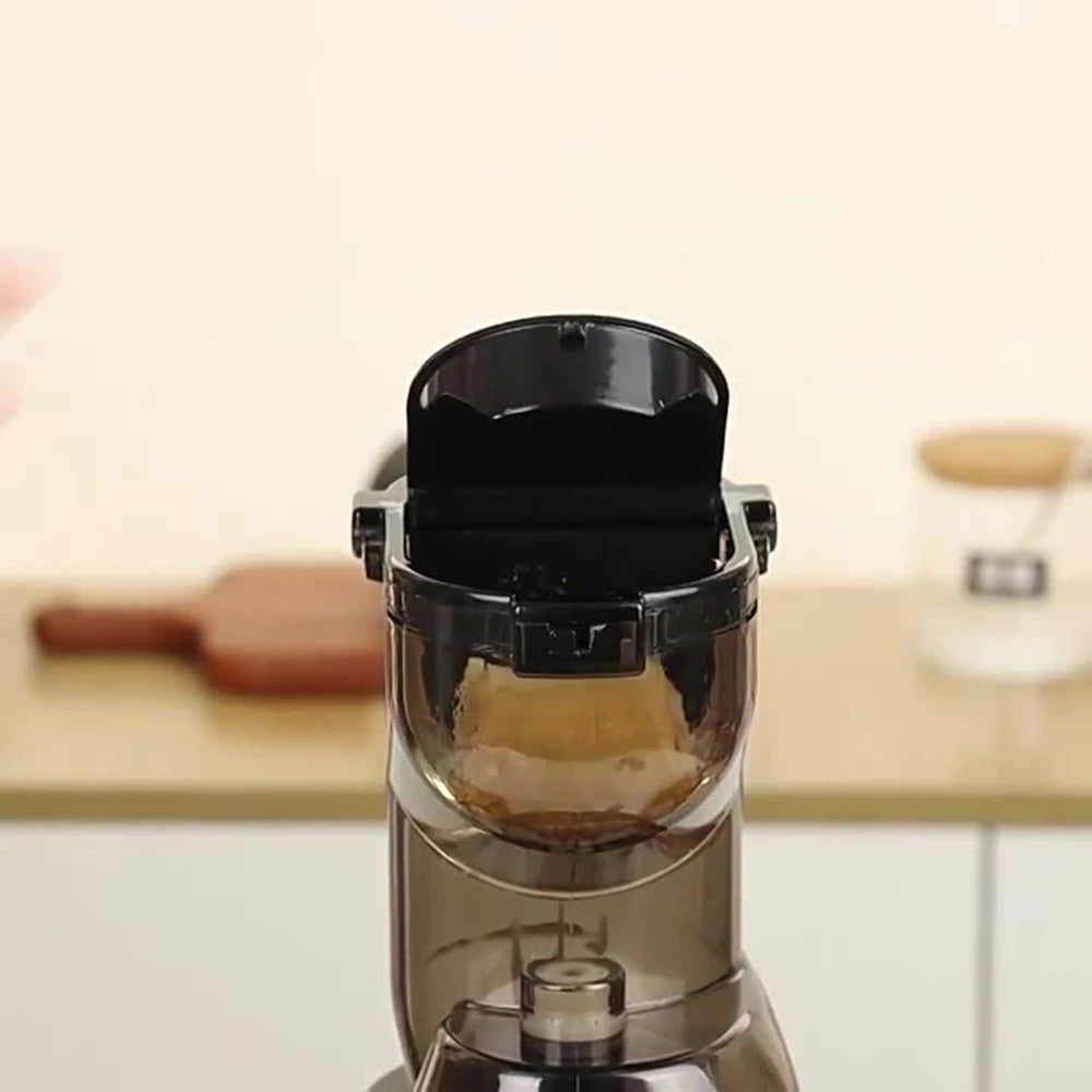 Slow Juicer Machine – Large Caliber Fruit & Vegetable Juice Extractor with Pulp Separator | Electric Juicer with Filter & Brush