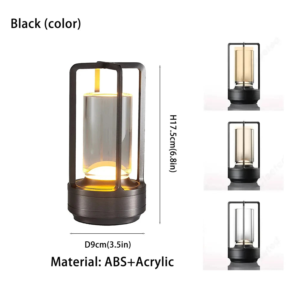 GGbingo Cordless Led Table Lamp Desk Lamps Outdoor Camping Atmosphere Light Restaurant Creative Beside Night Lights