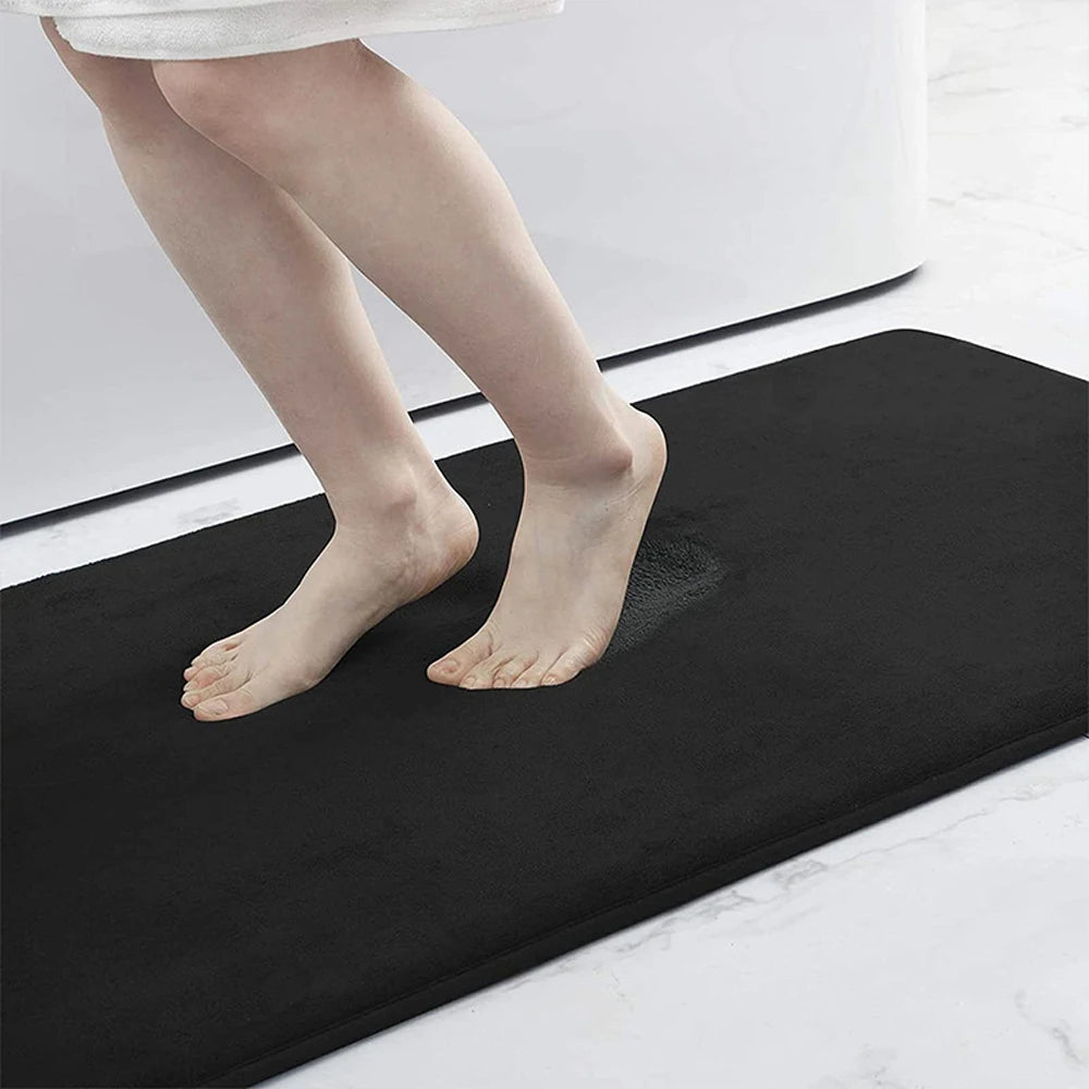 Bathroom Mat Non-slip Bathtub Basin Side Floor Carpet Memory Foam Super Absorbent Shower Room Mats Soft Bath Rug Bathroom Decor