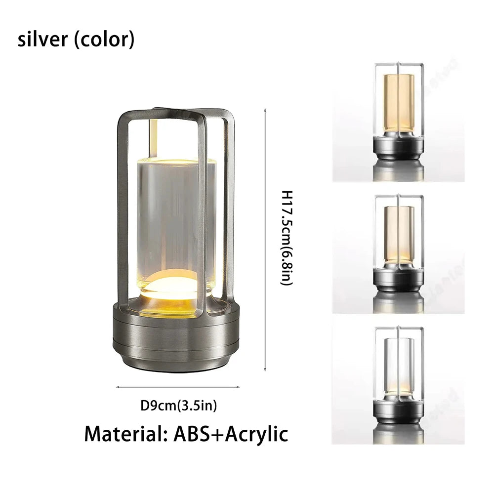 GGbingo Cordless Led Table Lamp Desk Lamps Outdoor Camping Atmosphere Light Restaurant Creative Beside Night Lights