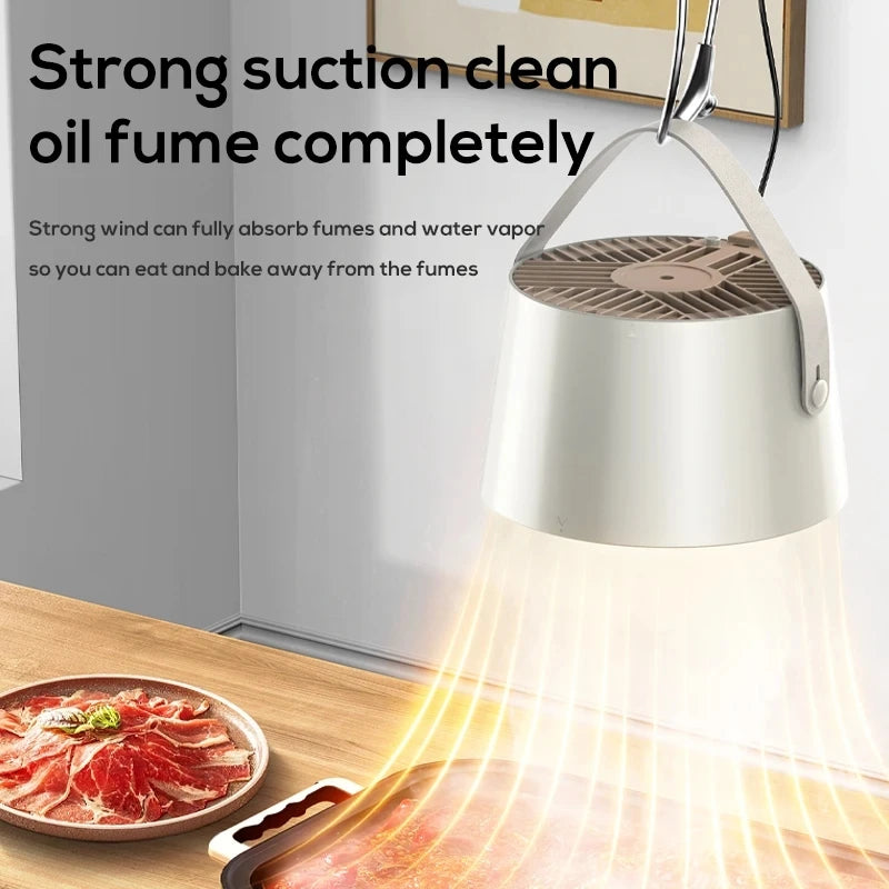 Portable Mini Kitchen Hood – Compact Exhaust Fan for Barbecue & Cooking Fumes