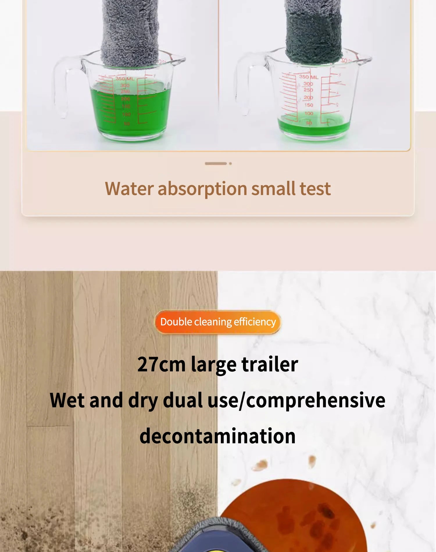 360° rotating triangular broom Powerful self-wringing