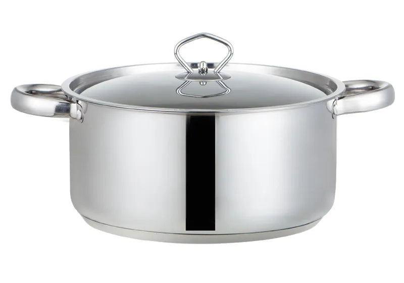6-Piece Stainless Steel Cookware Set – Double Bottom Pots & Pans | Durable Kitchen Cooking Set with Lids | Gift for Moms & Home Chefs