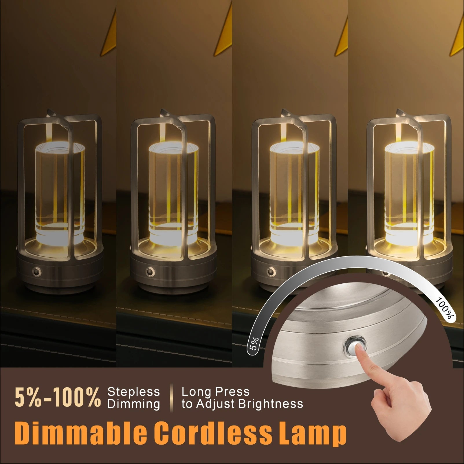 GGbingo Cordless Led Table Lamp Desk Lamps Outdoor Camping Atmosphere Light Restaurant Creative Beside Night Lights