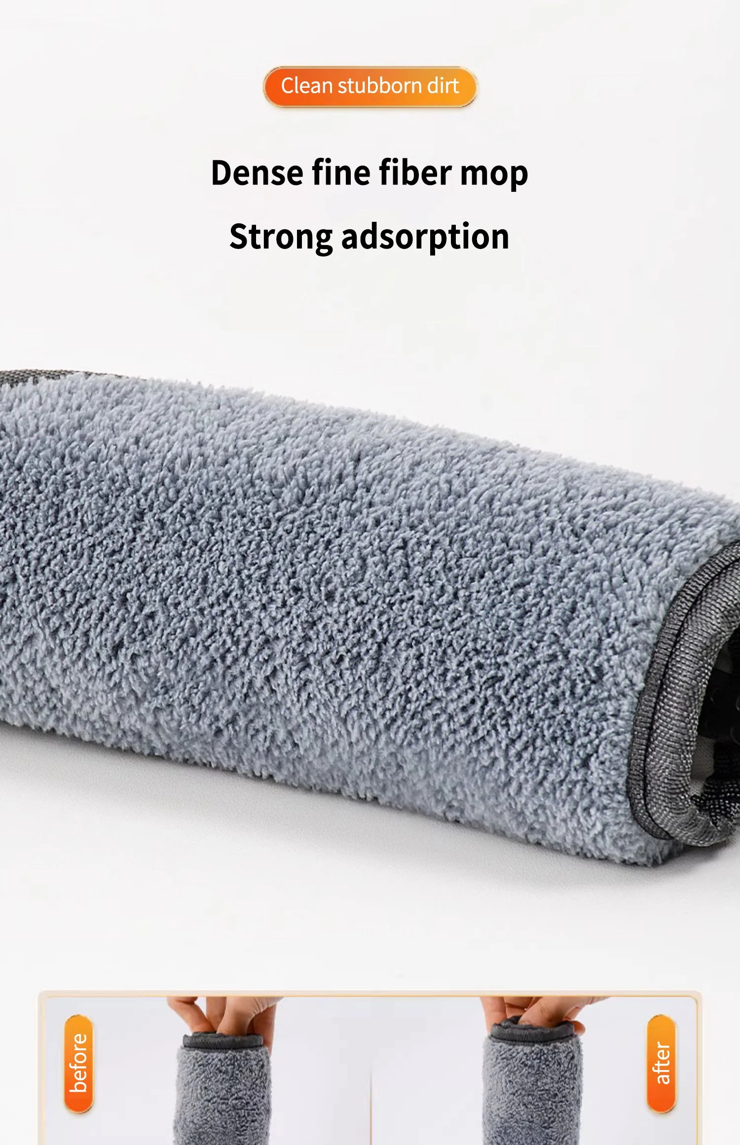360° rotating triangular broom Powerful self-wringing