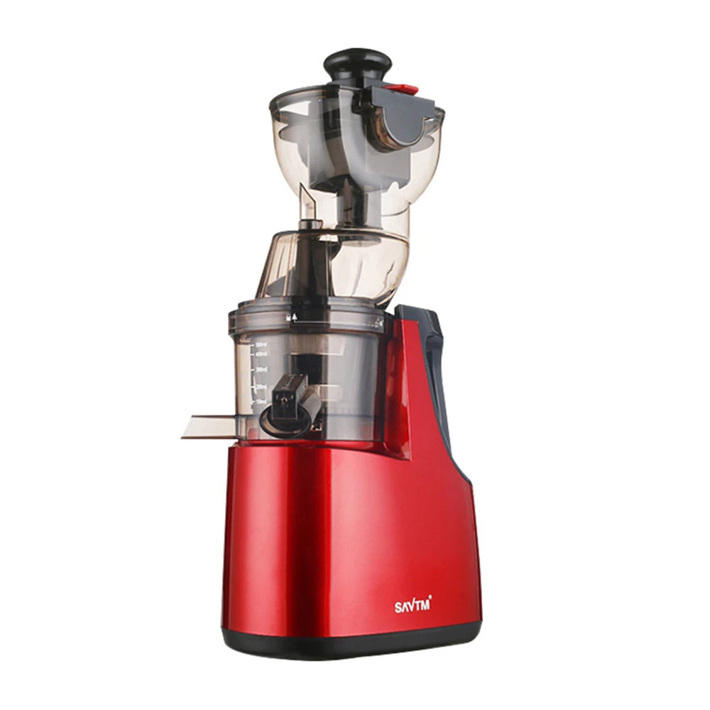 Slow Juicer Machine – Large Caliber Fruit & Vegetable Juice Extractor with Pulp Separator | Electric Juicer with Filter & Brush