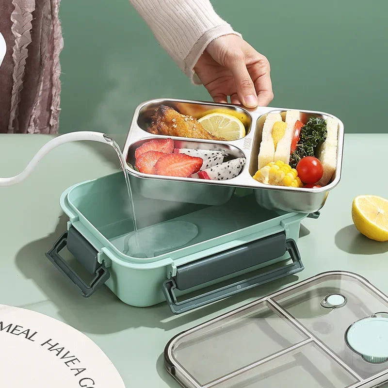 🍱  Bento Lunch Box –  Stainless Steel Leakproof & Compact with Tableware | 850ml
