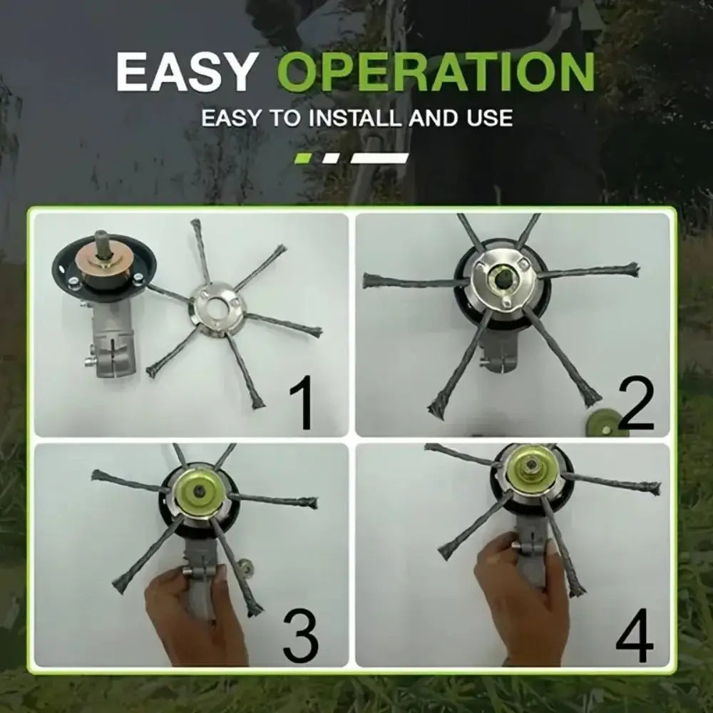 universal brush cutter head made of steel wire for brush cutters