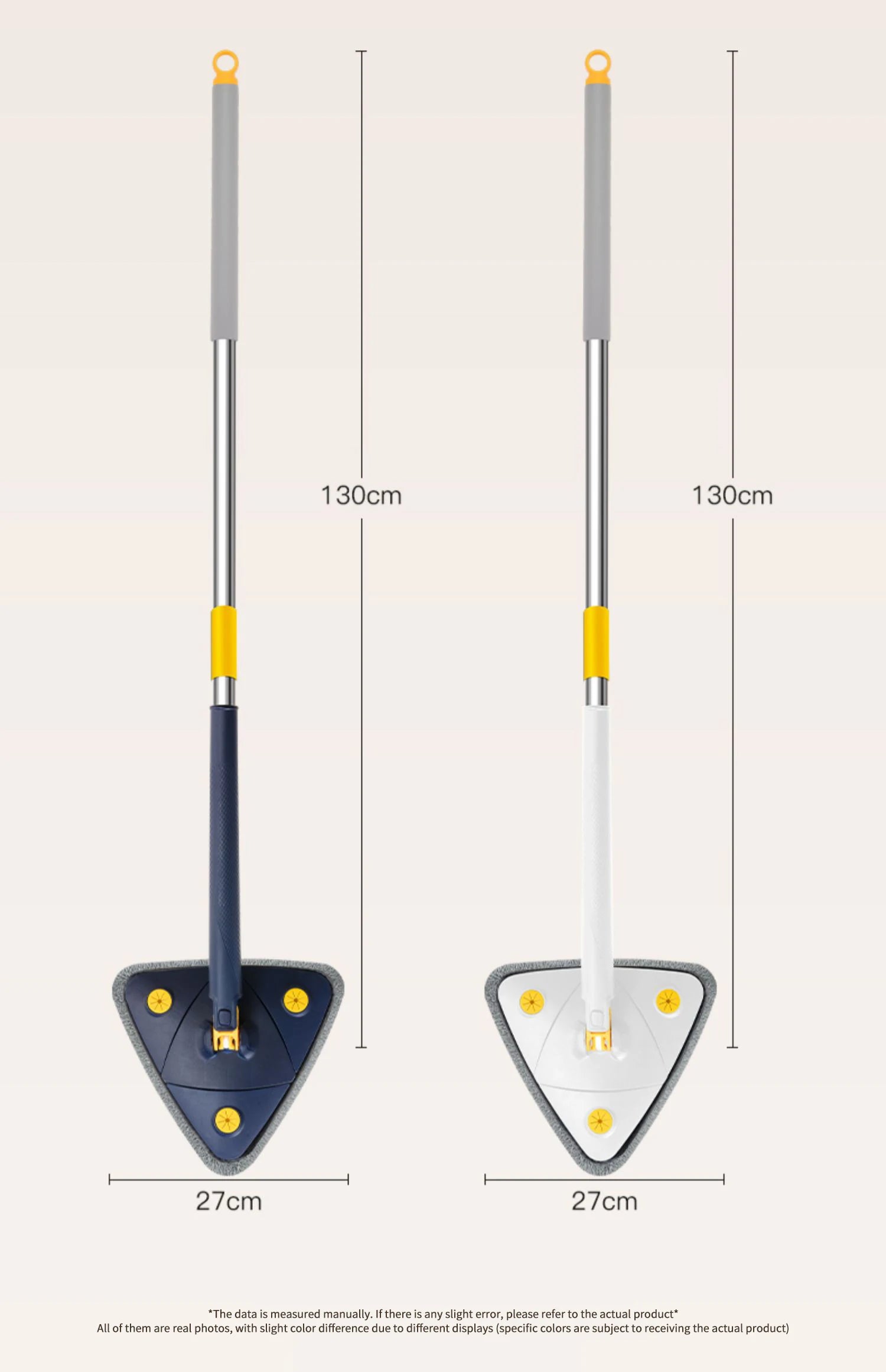 360° rotating triangular broom Powerful self-wringing