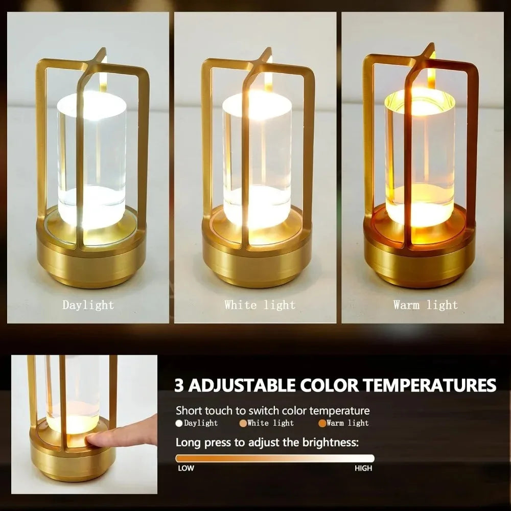GGbingo Cordless Led Table Lamp Desk Lamps Outdoor Camping Atmosphere Light Restaurant Creative Beside Night Lights