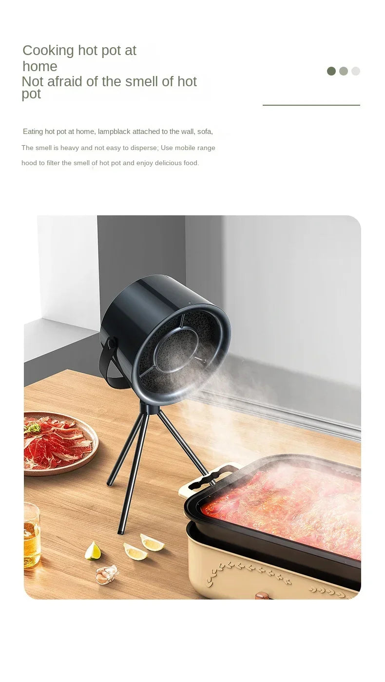 Portable Mini Kitchen Hood – Compact Exhaust Fan for Barbecue & Cooking Fumes