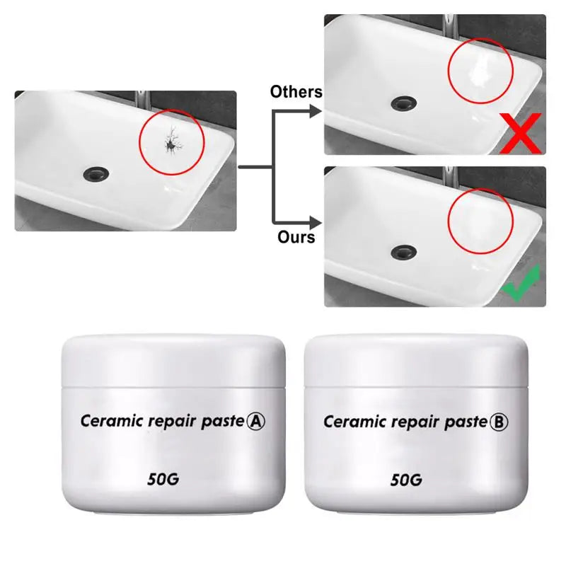 Effective ceramic repair paste Strong adhesive