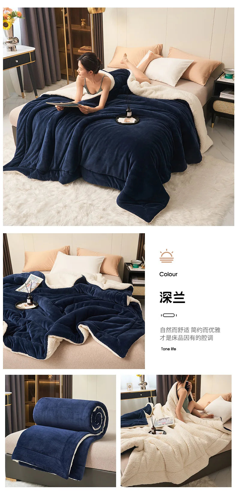 Warm and luxurious fleece blanket