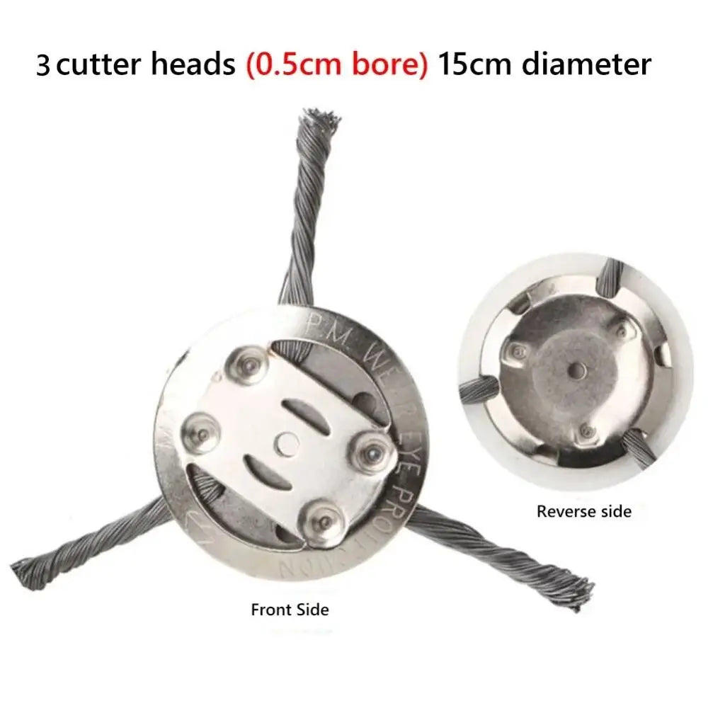 universal brush cutter head made of steel wire for brush cutters